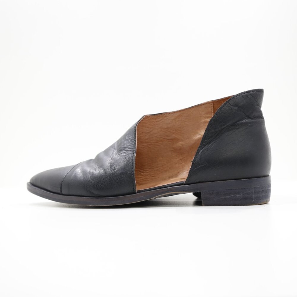 Free People Black Leather Loafers